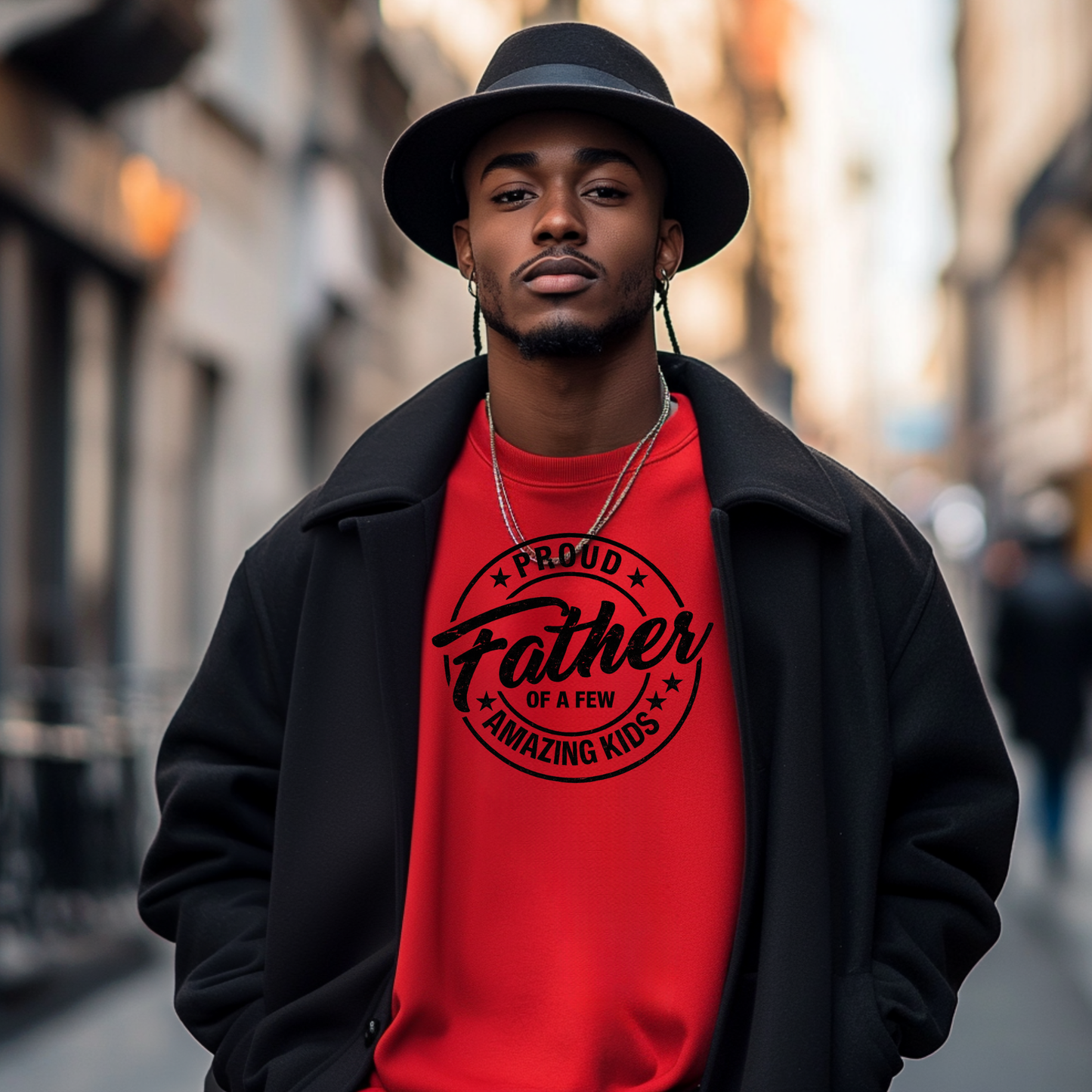 Proud Father  Single Color Screen Prints | Hot Peel One Color for T-Shirt and more /Father Day