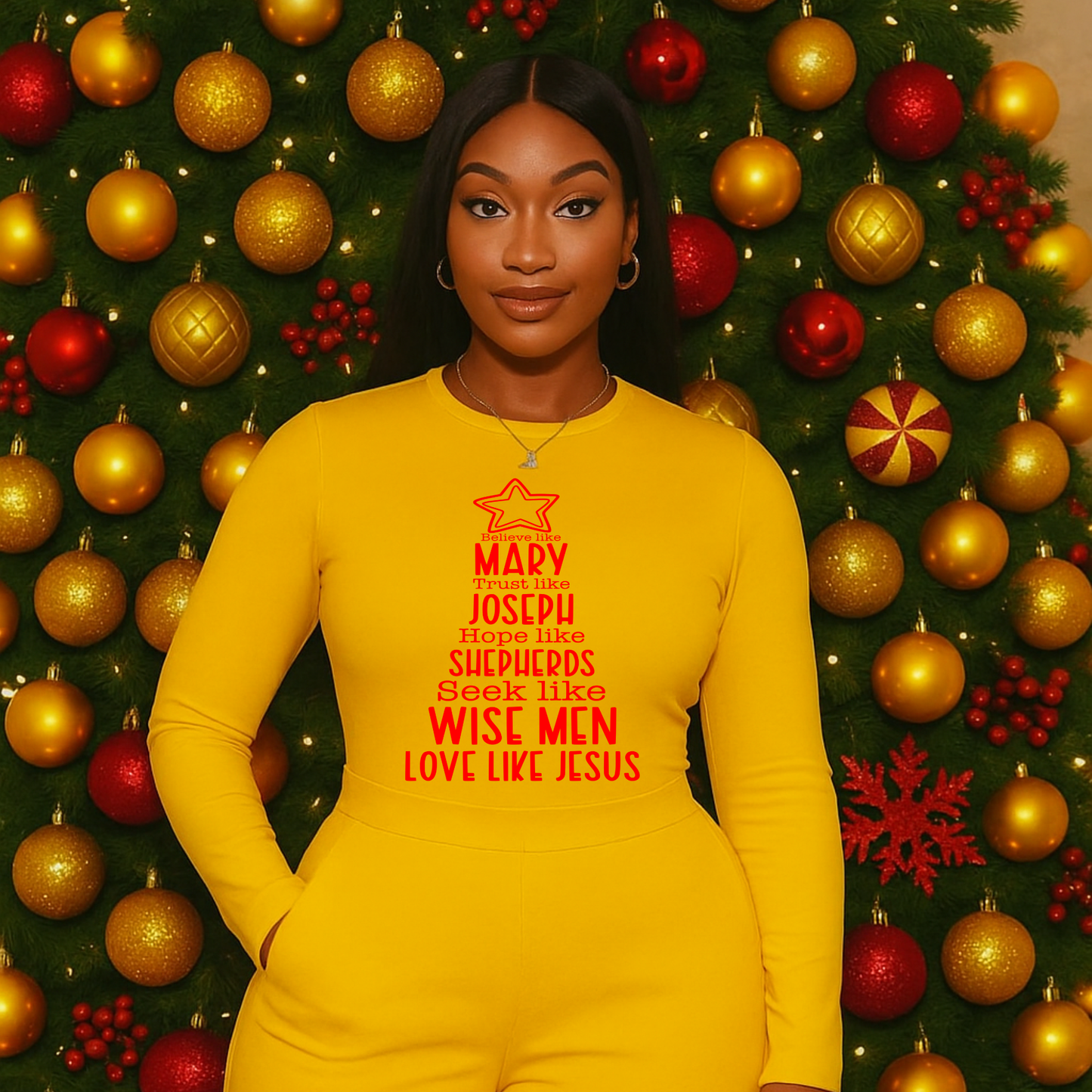 Faith Like Christmas Tree Screen Prints