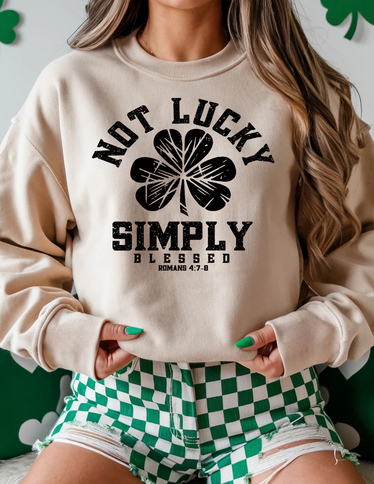 Not Lucky Simply Blessed Screen Print