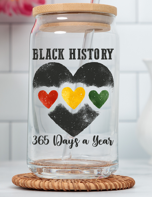 4 Hearts Black History 365 UV Decal