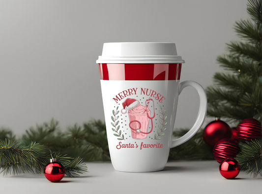 Merry Nurse Santa's Favorite UV Decal