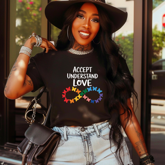 Accept Understand Love with Autism Ribbon DTF Transfer