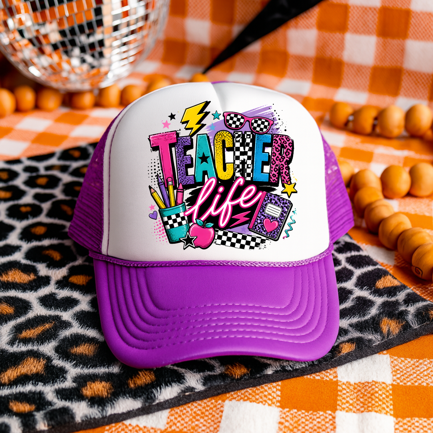 Teacher Life Hat DTF Transfer