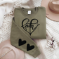 Faith with hearts Single Color Screen Prints | Hot Peel One Color for T-Shirt and more / Christian Base