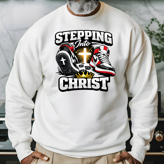 Male  Stepping into Christ DTF TRANSFER