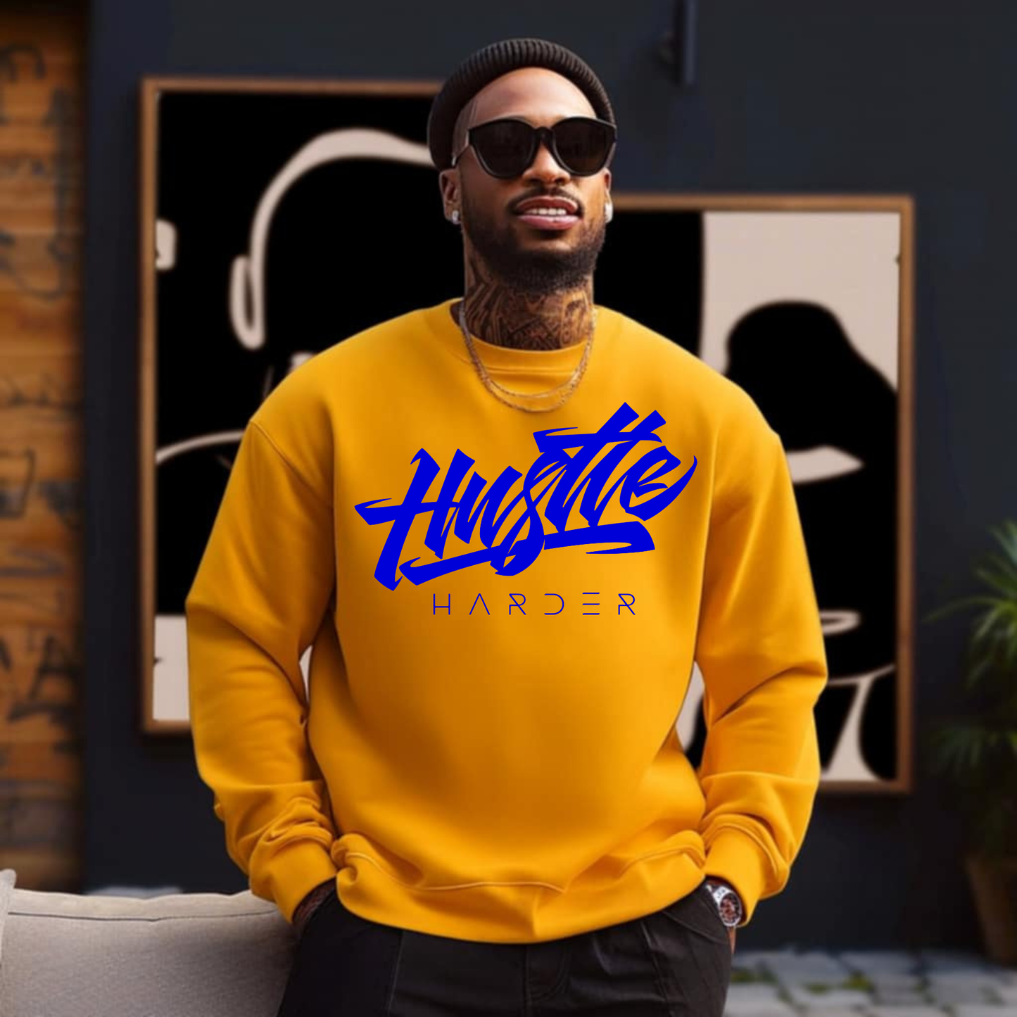 Hustle HarderSingle Color Screen Prints | Hot Peel One Color for T-Shirt and more / Motivation