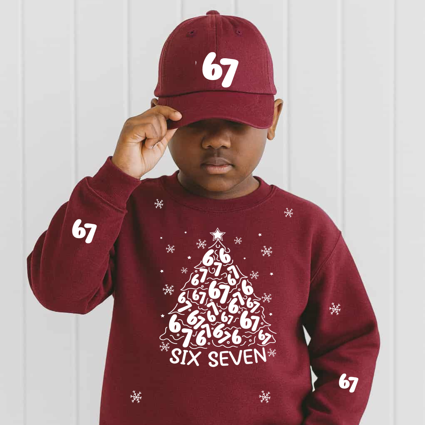 youth 67 Holiday Cheer with Sleeve Screen Print