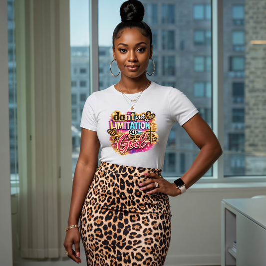 Don't put a Limitation on God with retro colors DTF Transfer