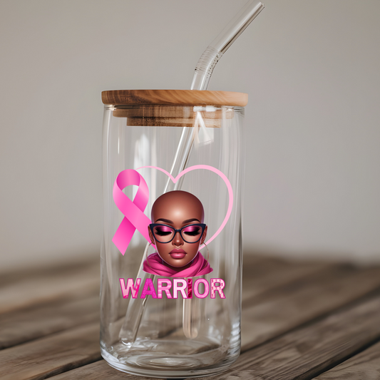Warrior Cancer Awareness UV Decal