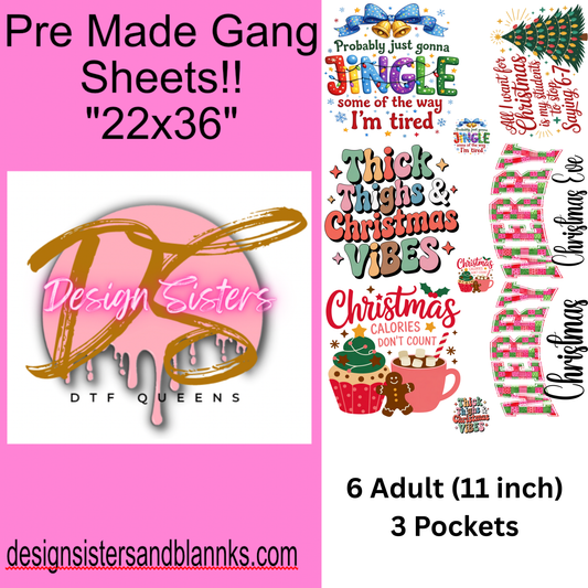 22x36 Christmas 2026 Bundle Sheet| DTF Transfer Sheet DTF Gang Sheet