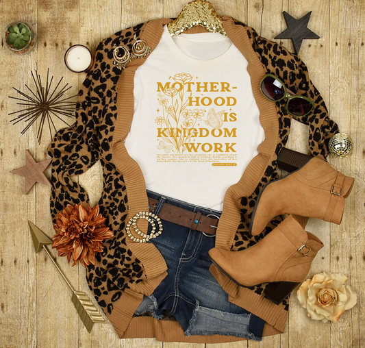 Motherhood Is Kingdom Work (Metallic Gold) Screen Print