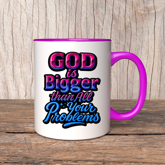 God is Bigger Than all Your Problems UV Decal