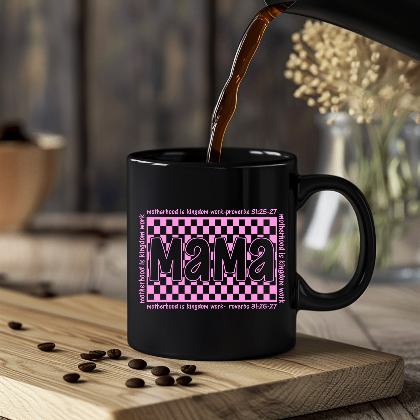Mama Pink Checkered UV Decals