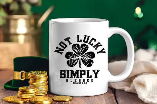 Not Lucky Simply Blessed UV Decal