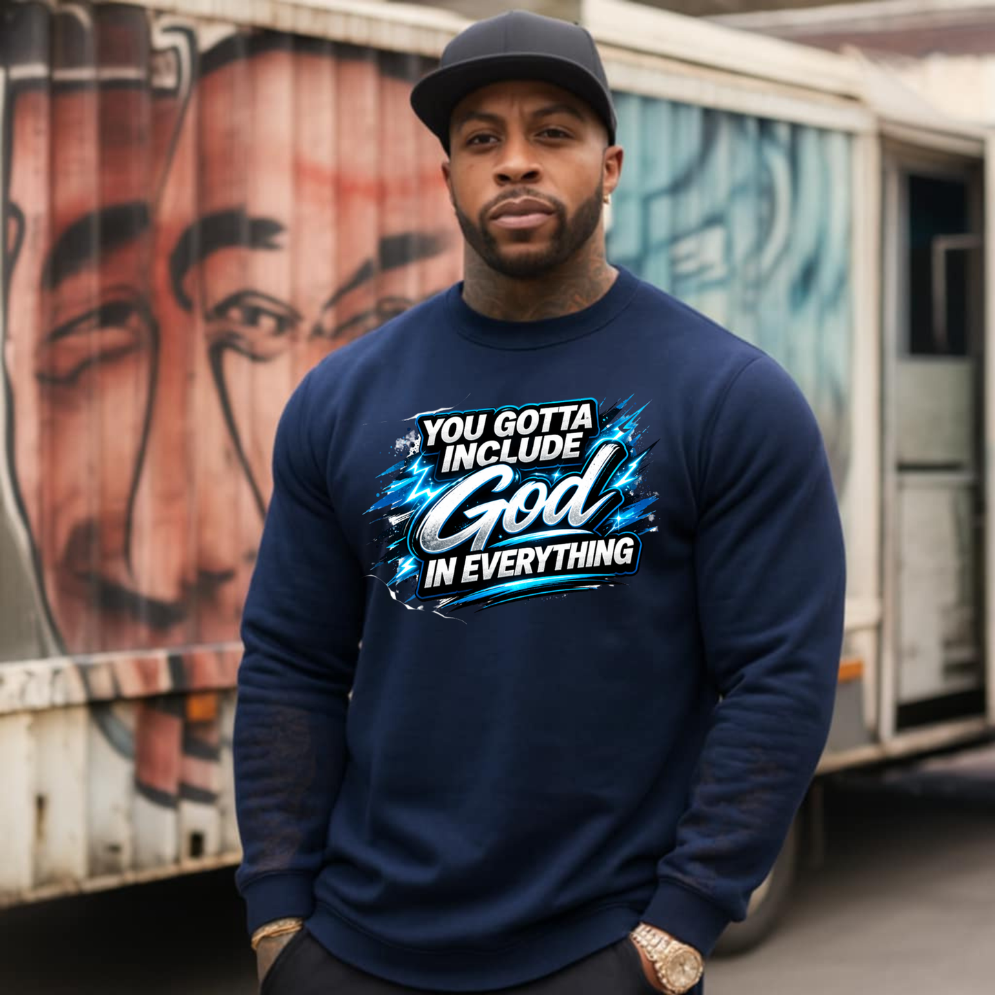 You Gotta Include God in Everything (Blue) DTF TRANSFER