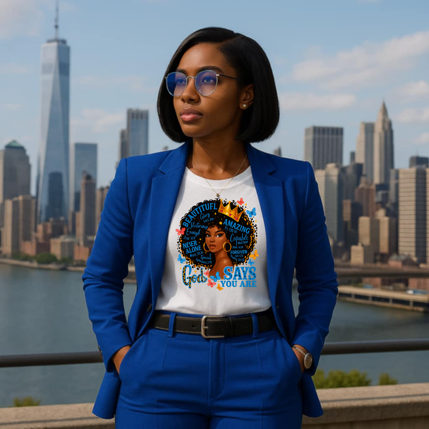 Blue God Says You Are........ DTF Transfer