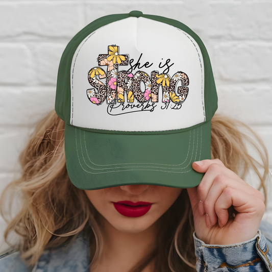 She is Strong 3 inch Hat Transfers