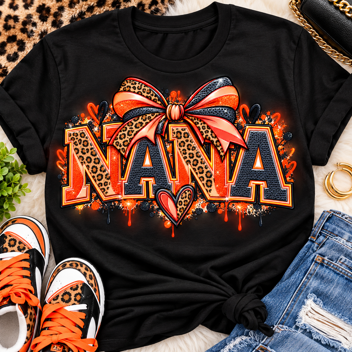 Orange Leopard NaNa  Tee Shirt