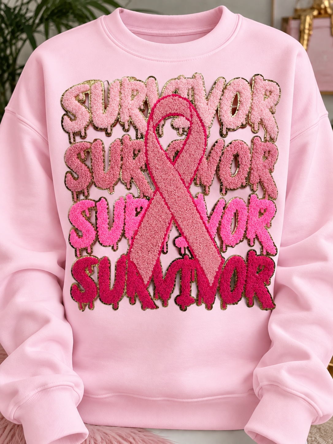 11 inch Survivor Breast Cancer   Patch   | , Embroidered Patch