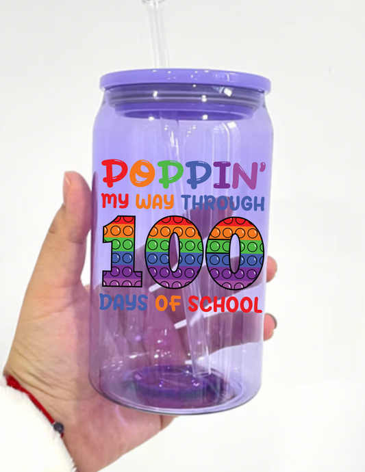 Popping my Way Through 100 Days of School UV Decals