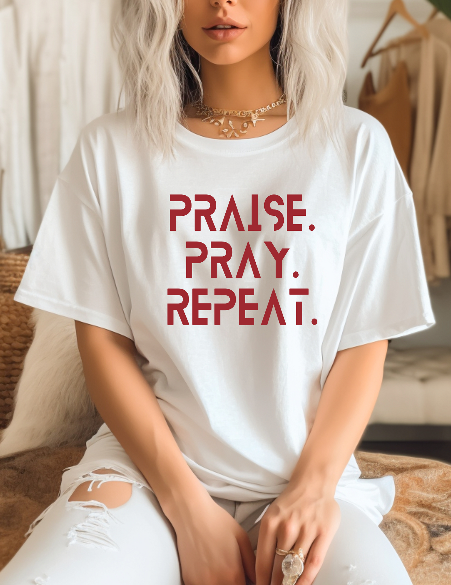 Praise Pray Repeat Screen Print