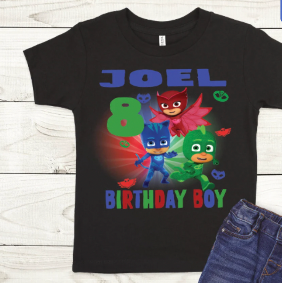 Pj Mask  Birthday Shirt (Boy)