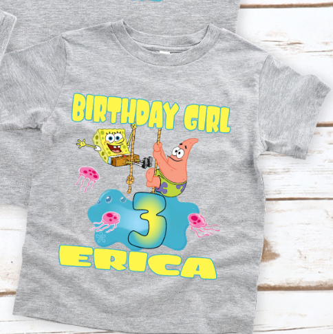 Spongebob  Birthday Shirt