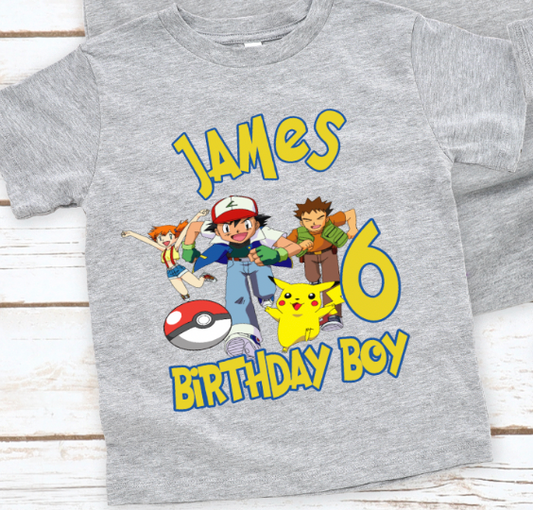 Pokemon  Birthday Shirt (Boy)