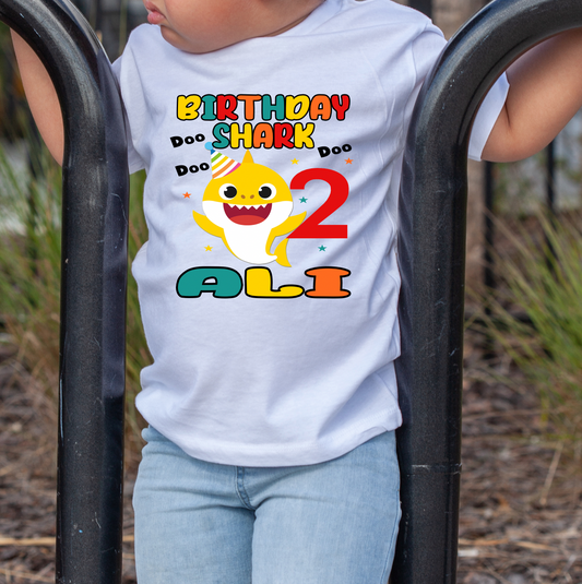 Baby Shark Birthday Shirt (White)