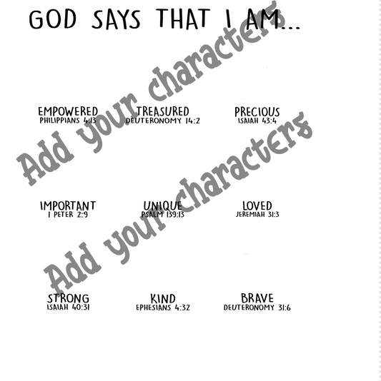 God Says Template PNG FILE Only (add your own characters)