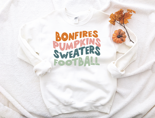Bonefires Pumpkins Sweaters Football Sweatshirt