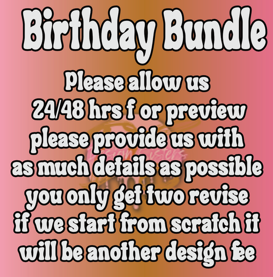 Creating Birthday Theme Bundle PNG  File