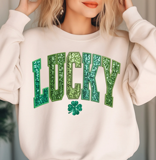 Lucky faux sequin Transfer