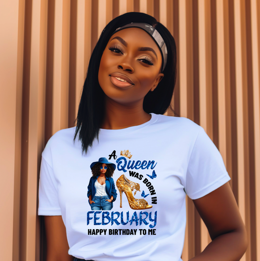 A Queen was Born Birthday  Shirt (All Months Available)