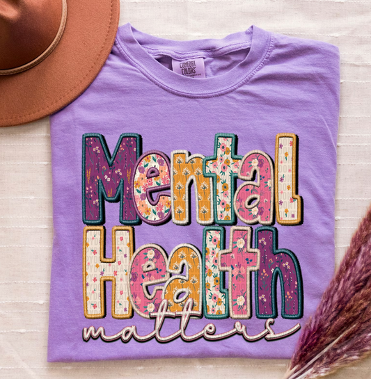 Mental Health Matters Embroidery Transfer