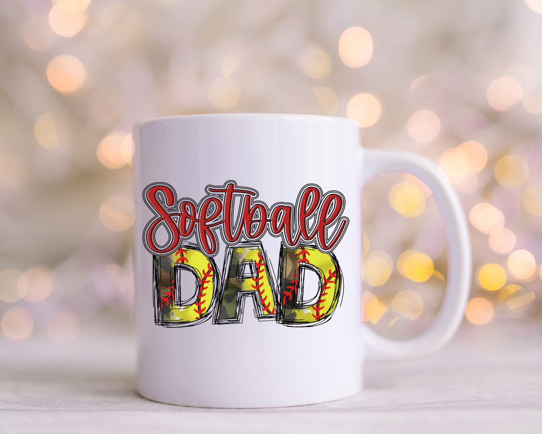 Softball Dad  Decals