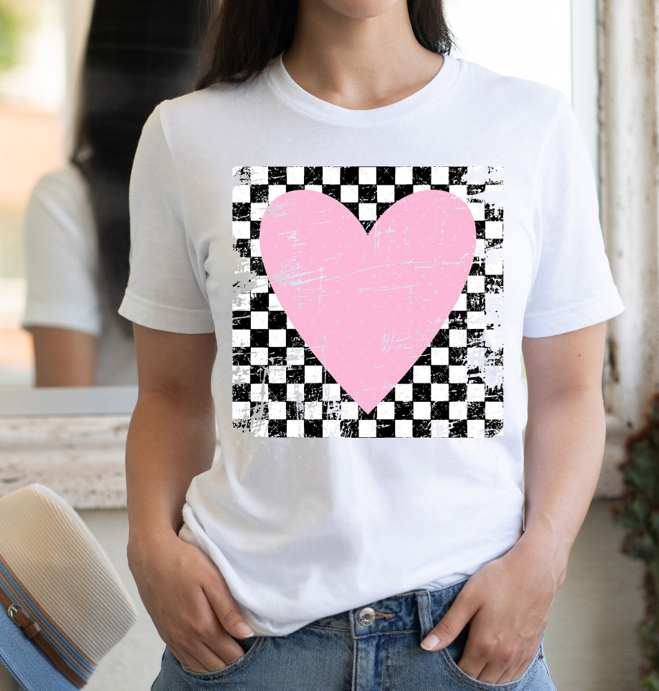 Retro Distress Heart Shirt