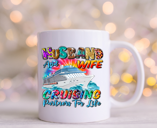 Husband and Wife Cruising Partners for Life Decals