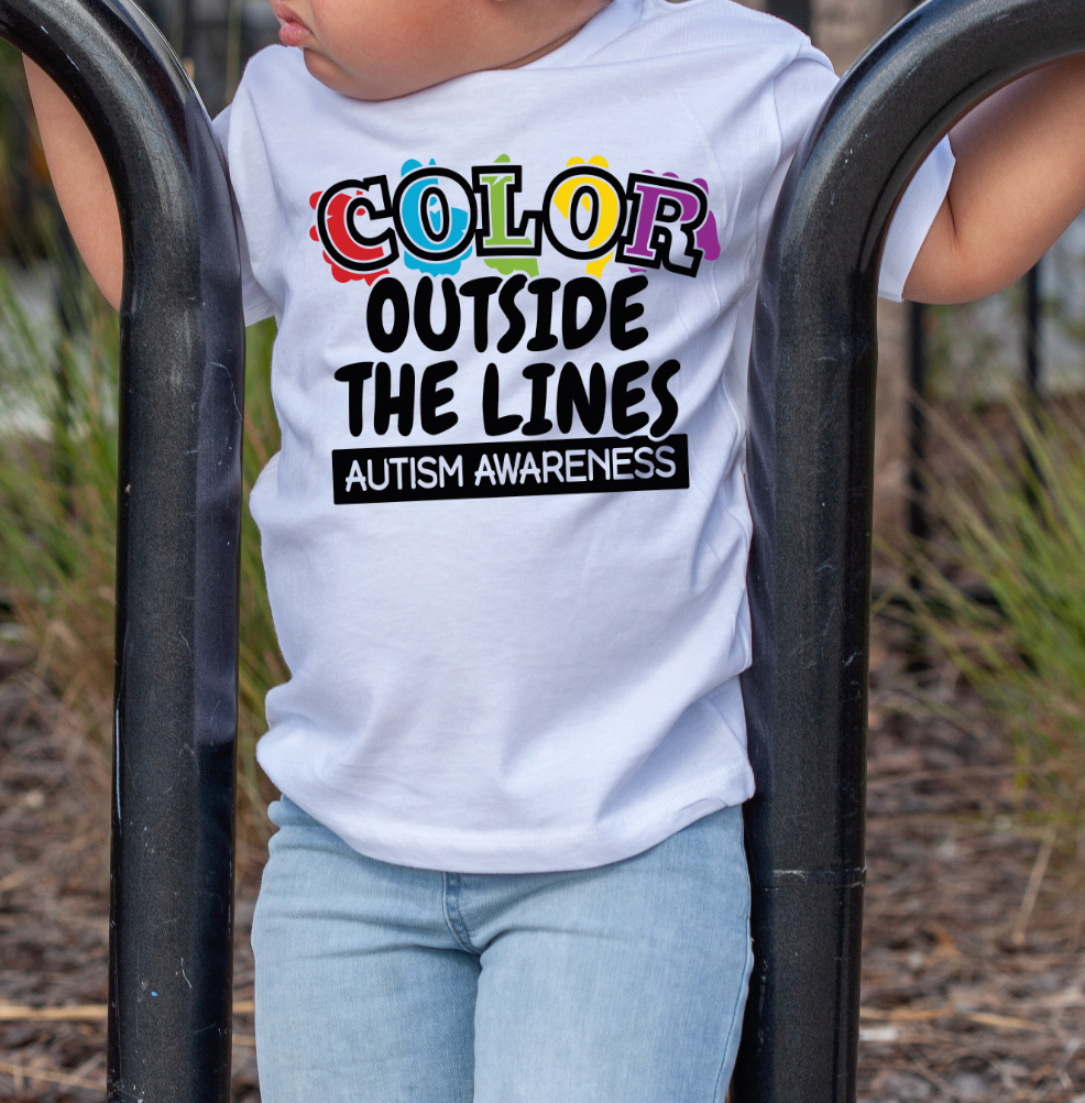 Color Outside the Lines Autism Awareness  Transfer