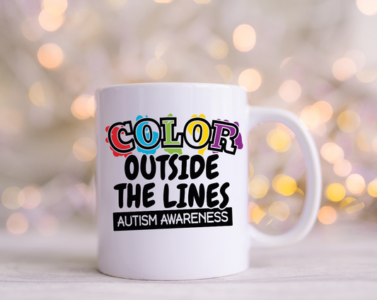 Color Outside the Lines Autism Awareness  Decals