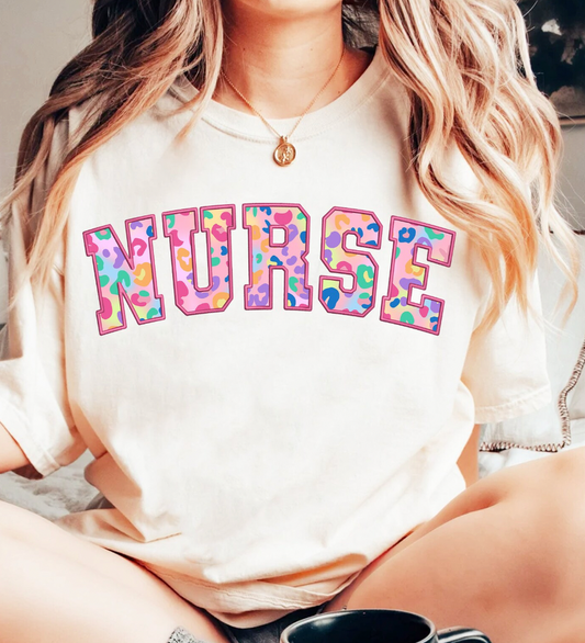Nurse Embroidered Look Shirt