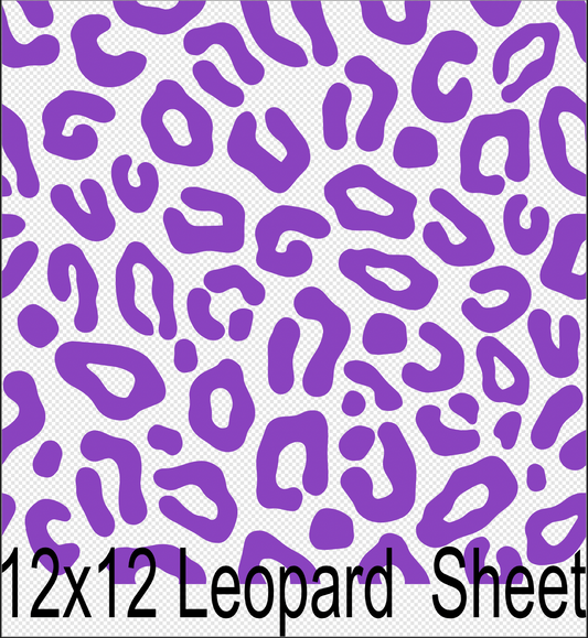 Purple 12x12 Leopard Sheet Screen Print