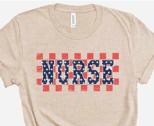 Checkered American Nurse  Transfer