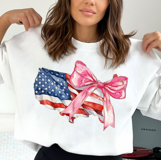 Coquette American Flag Transfer