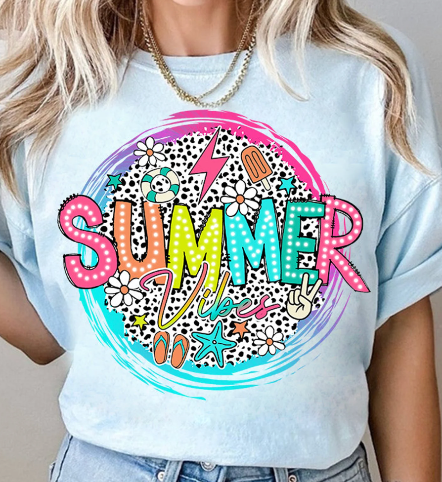 Summer Vibes Dalmatian Dots Transfer