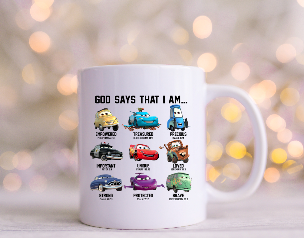 God Says I am  Cars UV Decals