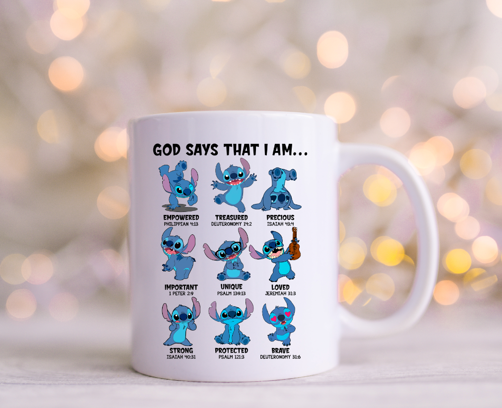 God Says I am UV Stitch Decals