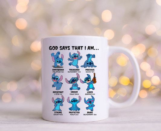 God Says I am UV Stitch Decals