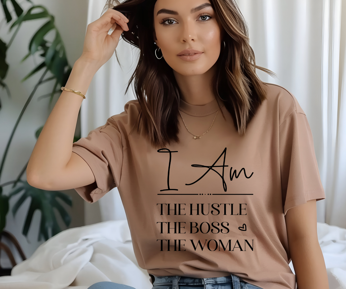 I am  The Hustle The Boss The Woman   Screen Print