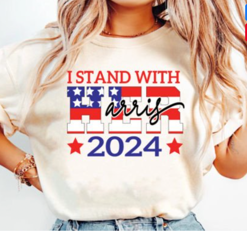 I Stand with Her Kamala Harris Transfer (10 inch print)